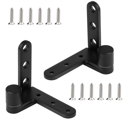 Black Pivot Hinge,Pivot Hinge Heavy Duty. Max Load 132lb/Pair Solid Stainless Steel,Fence gate Hinges,Yard Door Hinges，Used for railings and Wooden Doors（270 Degree Hinge Contains Screws）
