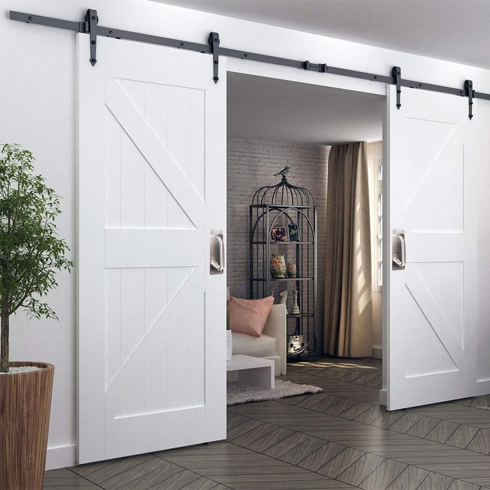 WZDXBQD Stainless Steel Door Handle, Heavy Duty Pull/Push, Sliding Barn Door Handle, 2 Pack, 7.9" x 2.6" (Rectangle)