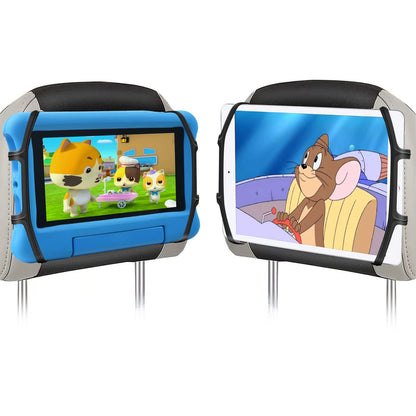 Tablet Holder for Car, iPad Holder for Car Backseat, Headrest Tablet Mount for Back Seat Kids, Fits 7-12.9'' Tablets (2 Pack Black)