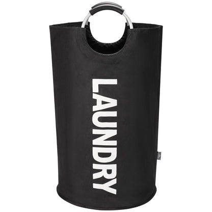DOKEHOM 125L X-Large Collapsible Washing Laundry Basket Bag (7 Colors) for Bedroom, Fabric (Black, XL)