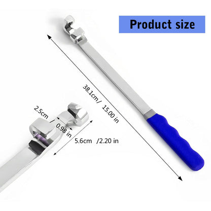 Wrench Extender Tool 15 inch, Heavy Duty Steel Torque Amplifier Bar, Universal Extension Wrench Adaptor for Extra Leverage - Ideal for Mechanics, DIY, Tightening Nuts/Bolts (Blue)