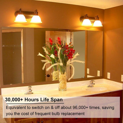 Vinaco E12 LED Bulb, 6 Pack E12 Candelabra Bulb 4 Watt Warm White 3000K, High Brightness 400LM & 25000+ Long Lifespan E12 Bulb, E12 Candelabra Base, E 12 Light Bulb for Ceiling Fan Light Bulb