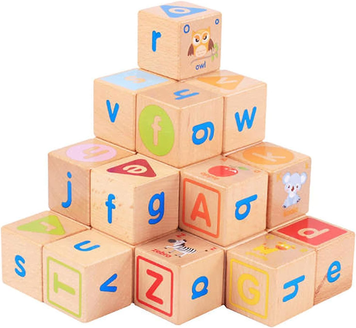 PLAZOTTA 30 Pack 2 Inch Unfinished Wooden Cubes Wooden Blocks, Blank Pine Wood Blocks for Crafts Making