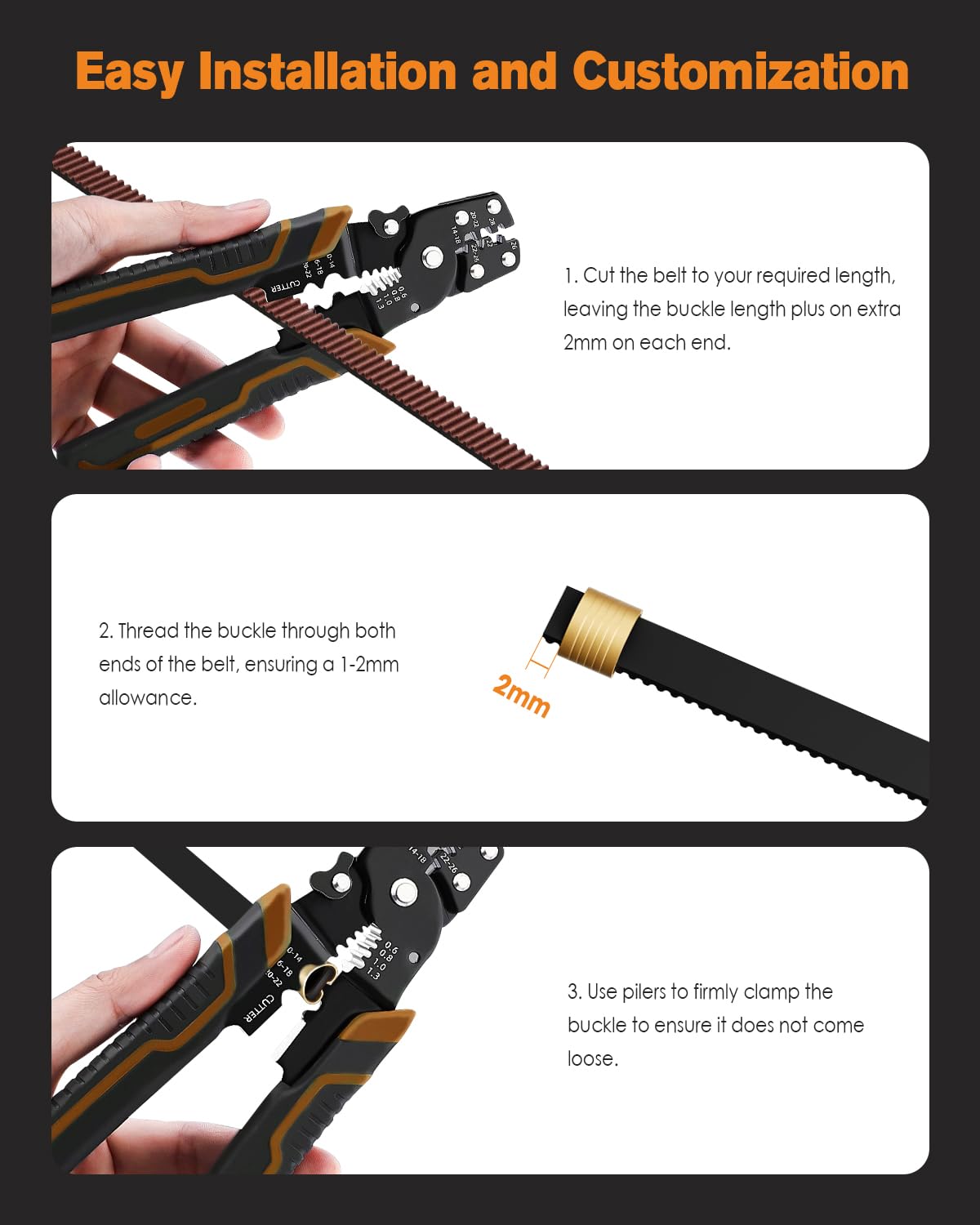 HANGLIFE GT2 Timing Belt with Copper Buckle - 3D Printer Open Synchronous Belt (2mm Pitch) 3D Printer Accessories - 6mm x 10M (32.8ft)