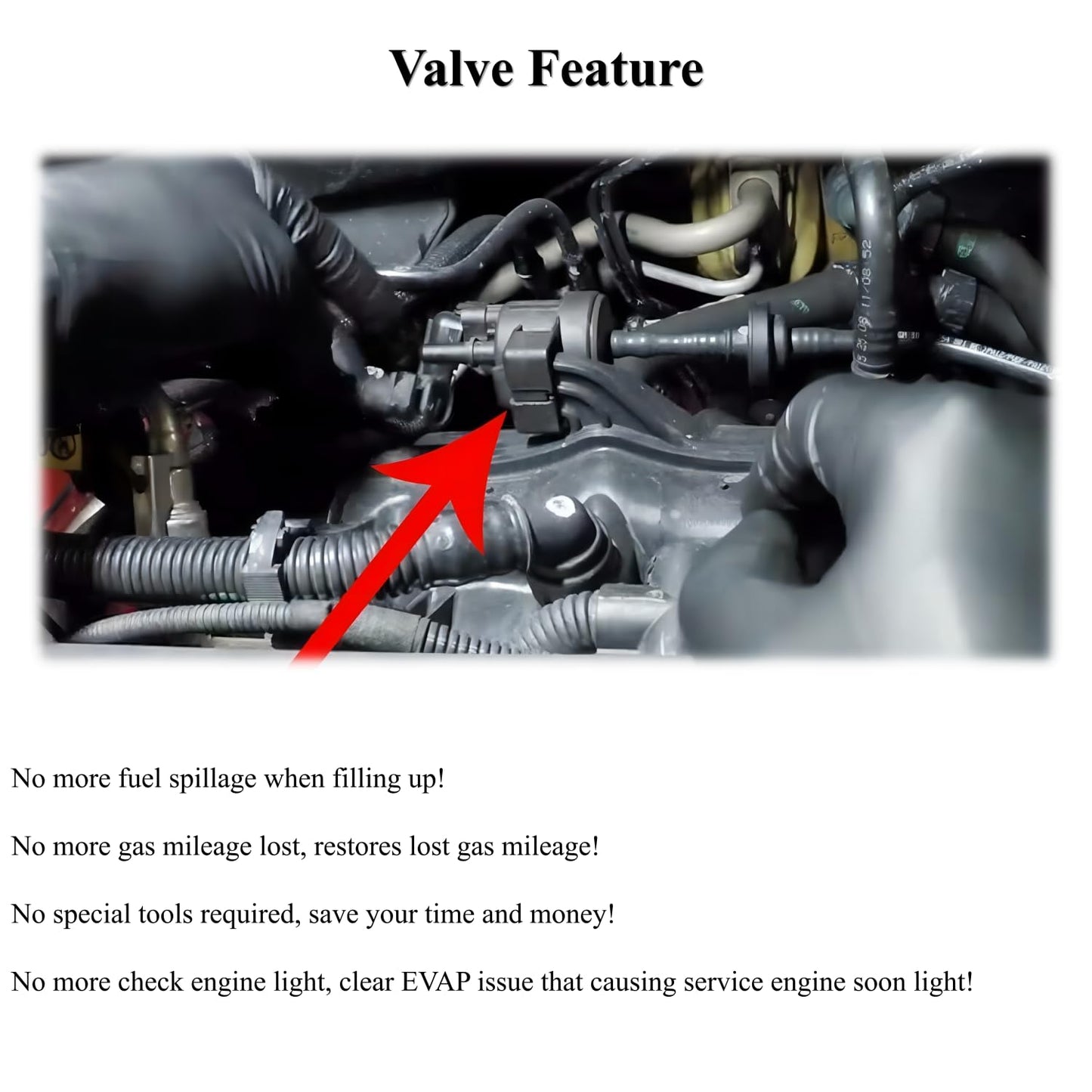 Vapor Canister Purge Valve for Chevy Cruze Sonic Trax Buick Encore 1.4L L4 Vapor Canister Purge Solenoid Valve Replace 55573017 EVAP Vent Purge Control Valve