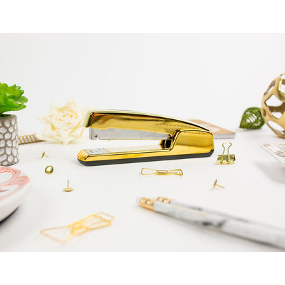 Bostitch Metallic Gold Stapler, All-Metal, 20 Sheets