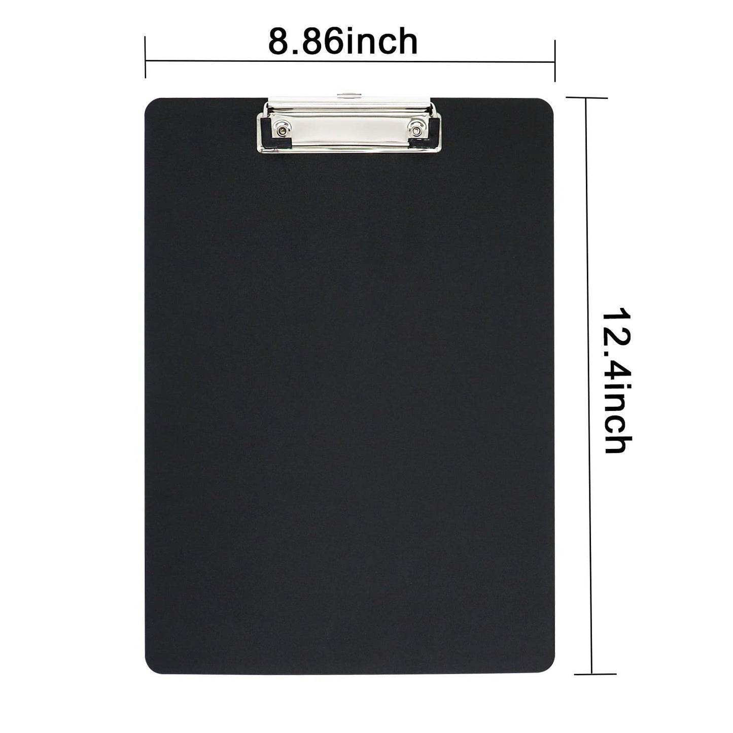 BOMEI Pack A4 Plastic Clipboard, 6Pack Assorted Colors Office Clipboard, 12.5 x 9 Inch