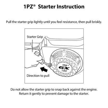 1PZ CA1-GVE Recoil Starter Pull Start Replacement for Honda GX120 GX160 GX200 Engine 28400-ZE1-003ZF