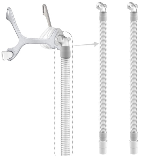 2 Packs Replacement Tubing Assembly Compatible with Respironics WISP, Only Short Tube with Elbow and Swivel, Quick Release& Noise Free