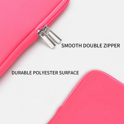 RAINYEAR 15.6 Inch Laptop Sleeve Case Soft Fluffy Lining Bag with Accessories Pouch, Compatible with 15.6" Dell HP ThinkPad Lenovo Asus Acer Samsung Notebook Chromebook (Bright Pink, Upgraded Version)