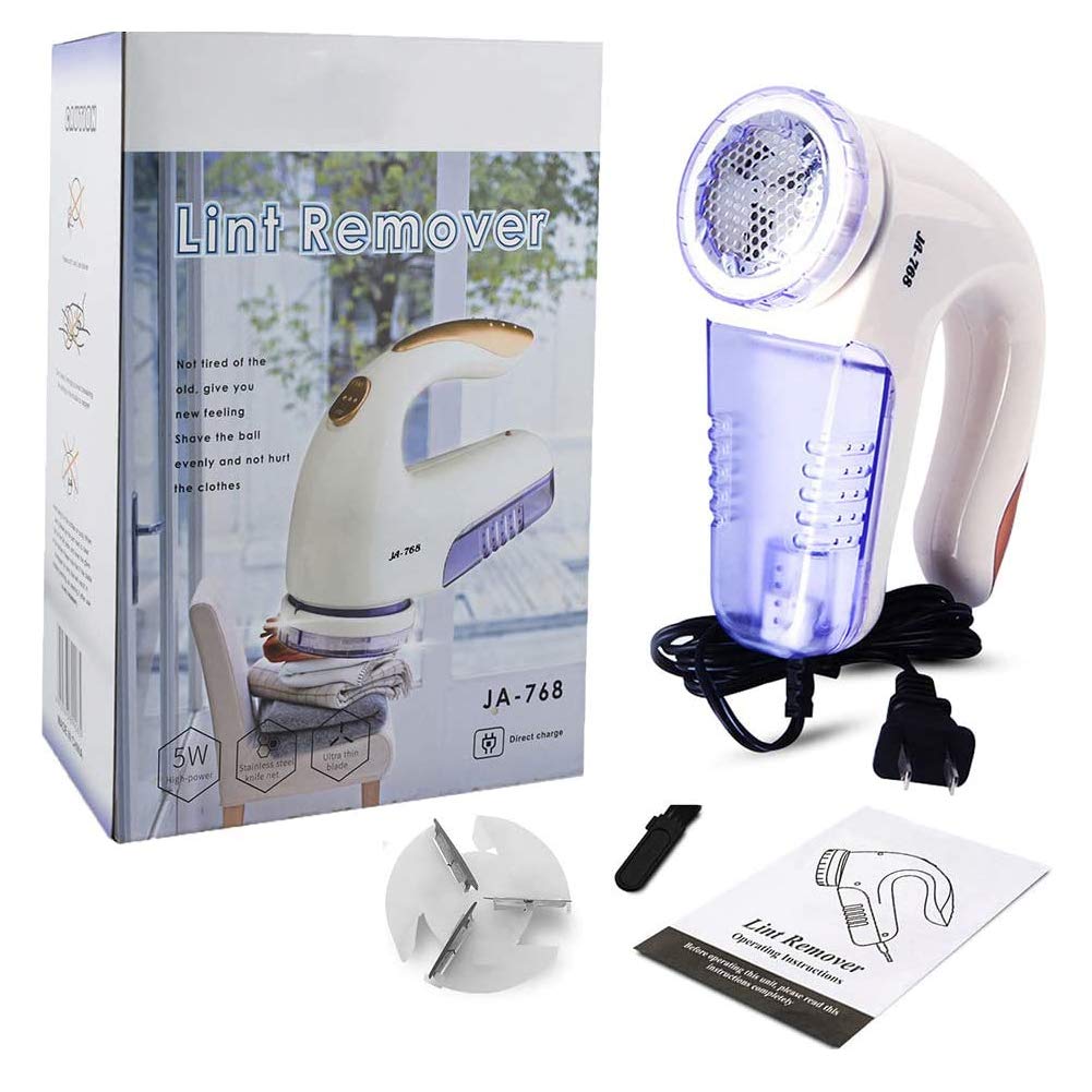 Lint Remover Fabric Shaver Defuzzer Portable Electric Fabric Clothes Furniture Shaver for Sweater Knitwear Carpet Blankets Couch, Cord Plug Operated