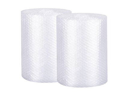 Bubble Cushioning Wrap Rolls 2-Pack,Easy to Tear Small Bubble Thicker & Durable for Packing Delivering & Moving Perforated every 12in 12 Inchx72 Feet Total (white),MR011902