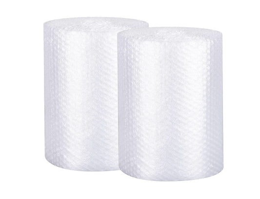 Bubble Cushioning Wrap Rolls 2-Pack,Easy to Tear Small Bubble Thicker & Durable for Packing Delivering & Moving Perforated every 12in 12 Inchx72 Feet Total (white),MR011902