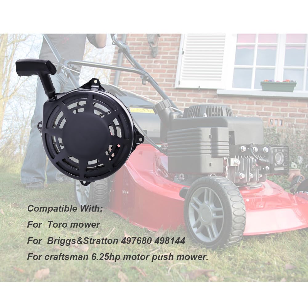 497680 Recoil Pull Starter for Compatible with Briggs Stratton Toro Lawn boy MTD Snapper Lawn Mower