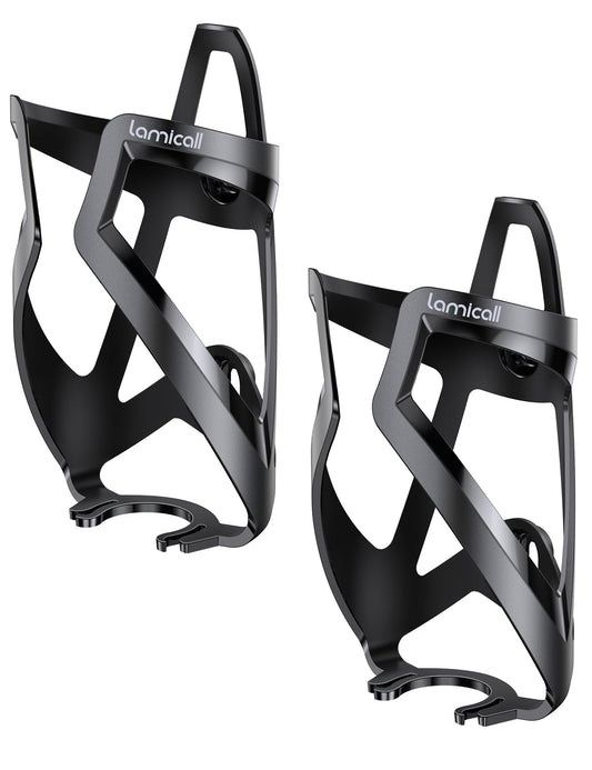 2 Pack Bike Water Bottle Holder - Lamicall Lightweight & Sturdy Bike Cup Holder, Bicycle Drink Cage, Cycling Bike Water Bottle Cage with Screw Tool, Mom Gift