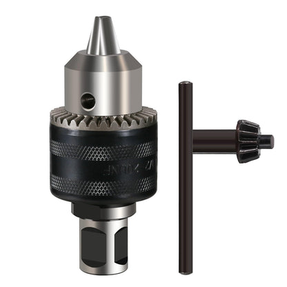 Vearter 1/16''-1/2'' Magnetic Drill Chuck Adapter, 3/4'' Weldon Shank with Chuck Key, 1/2''-20 UNF Thread Drill Bit Adapter, Mag Drill Chuck for Magnetic Drill