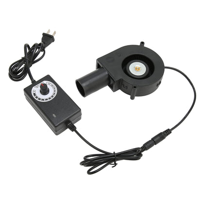 Smal Blower Fan, 120mm Mini Small Blower Fan DC Cooling Fan 12V Brushless Motor Blower Fan with Speed Control for Receiver DVR for Modem Cooling US Plug 100 to 240V