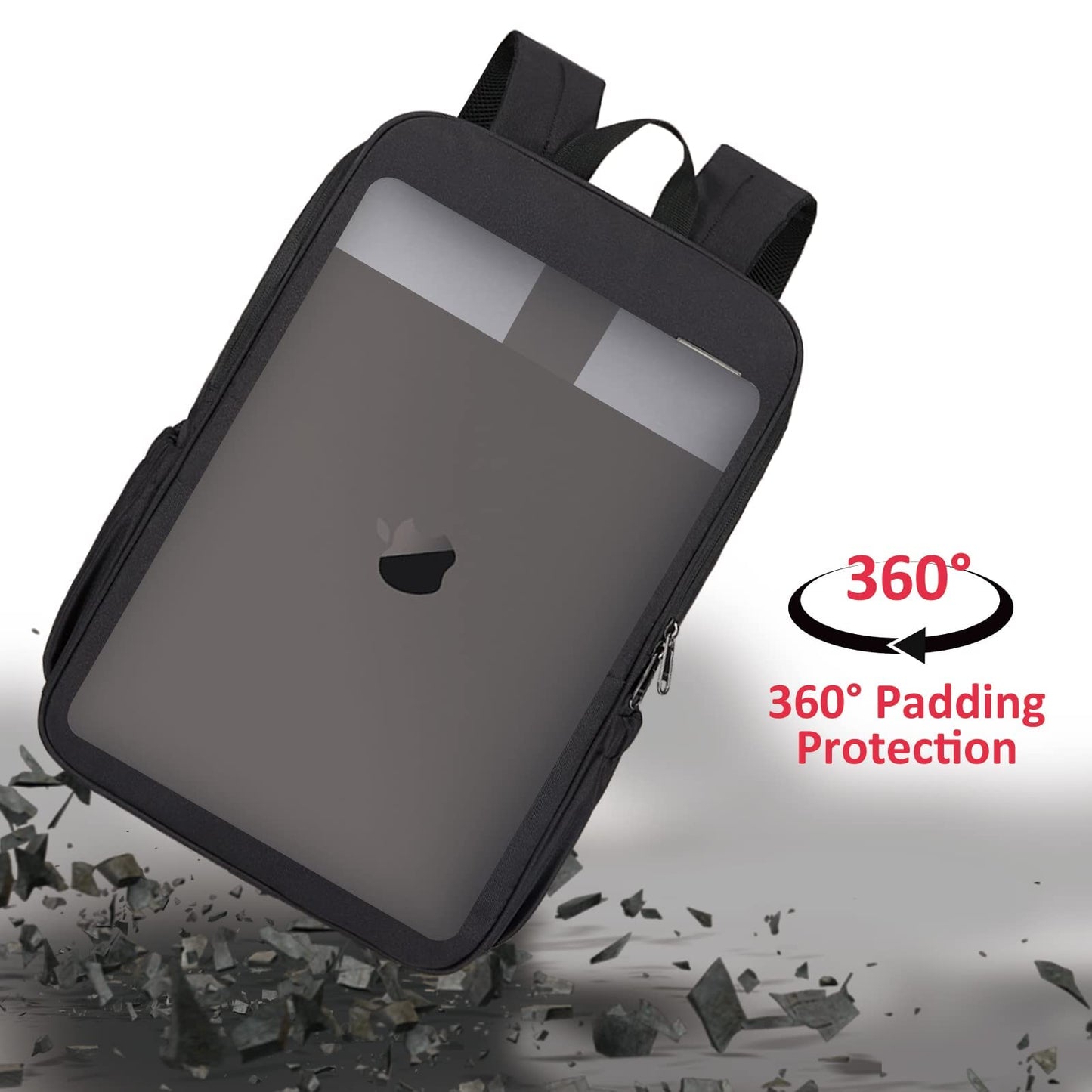 Deep Storage Laptop Backpack with USB Charging Port[Water Resistant] College School Computer Bookbag Fits 15.6 Inch Laptop
