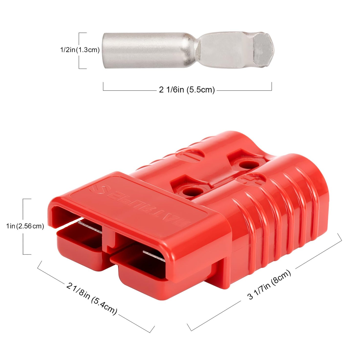 Spurtar 175A Battery Quick Connect/Disconnect, 4Pcs 1/0 AWG Wire Harness Plug, 12-36V Quick Connect Jumper Cables for Car ATV Lifts Motors Trailer Towing Winch, Red