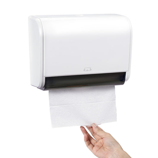Ailelan Paper Towel Dispenser, Commercial Toilet Tissue Dispensers Wall Mount Paper Towel Holder Multifold/C-Fold Paper Towel Dispenser for Kitchen and Restroom Decor (White)
