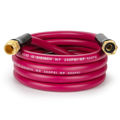 WELLUCK Garden Hose Heavy Duty Durable Anti Kink Flexible Garden Water Hose for Drinking Water Safe BPA Free, All-Weather Lightweight Water Hose for Garden RV Camper Marine (10FT)