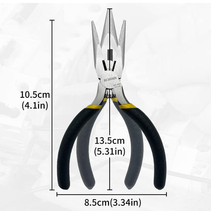 BOOSDEN 5 inch Small Needle Nose Pliers Set, 5 Pack,Small Pliers Set, Mini Precision Pliers Set,Mini Long Nose Pliers with Wire Cutter for Jewlery Making and DIY