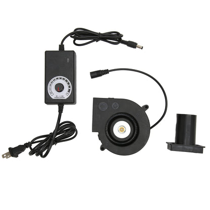Smal Blower Fan, 120mm Mini Small Blower Fan DC Cooling Fan 12V Brushless Motor Blower Fan with Speed Control for Receiver DVR for Modem Cooling US Plug 100 to 240V