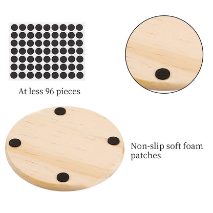 Voittozege 24 Pack Unfinished Wood Coasters | 4 Inch Round 0.35" Thick Wooden Slices Bulk Set | for Painting, Staining, Laser Engraving, Wood Burning & Decoupage | DIY Christmas, Halloween, Thanksgiving Crafts