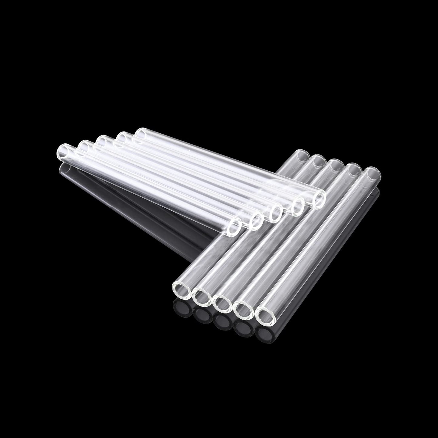 10 Pieces of Clear Glass Tubes 6 Inches Long 12mm OD 8mm ID 2mm Thick Wall Glass Borosilicate Blowing Tubes