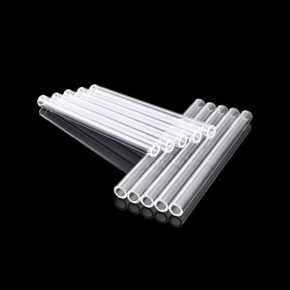 10 Pieces of Clear Glass Tubes 6 Inches Long 12mm OD 8mm ID 2mm Thick Wall Glass Borosilicate Blowing Tubes