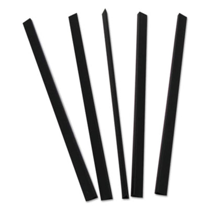 C-Line 34441 Slide-'N-Grip Binding Bars for Report Covers, 40-Sheet Capacity, Black, 100/Box