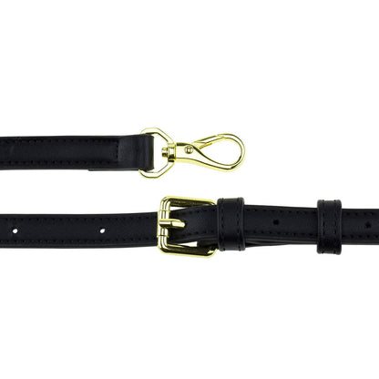 Allzedream Leather Purse Strap Replacement Crossbody Handbag Long Adjustable, Black, Medium