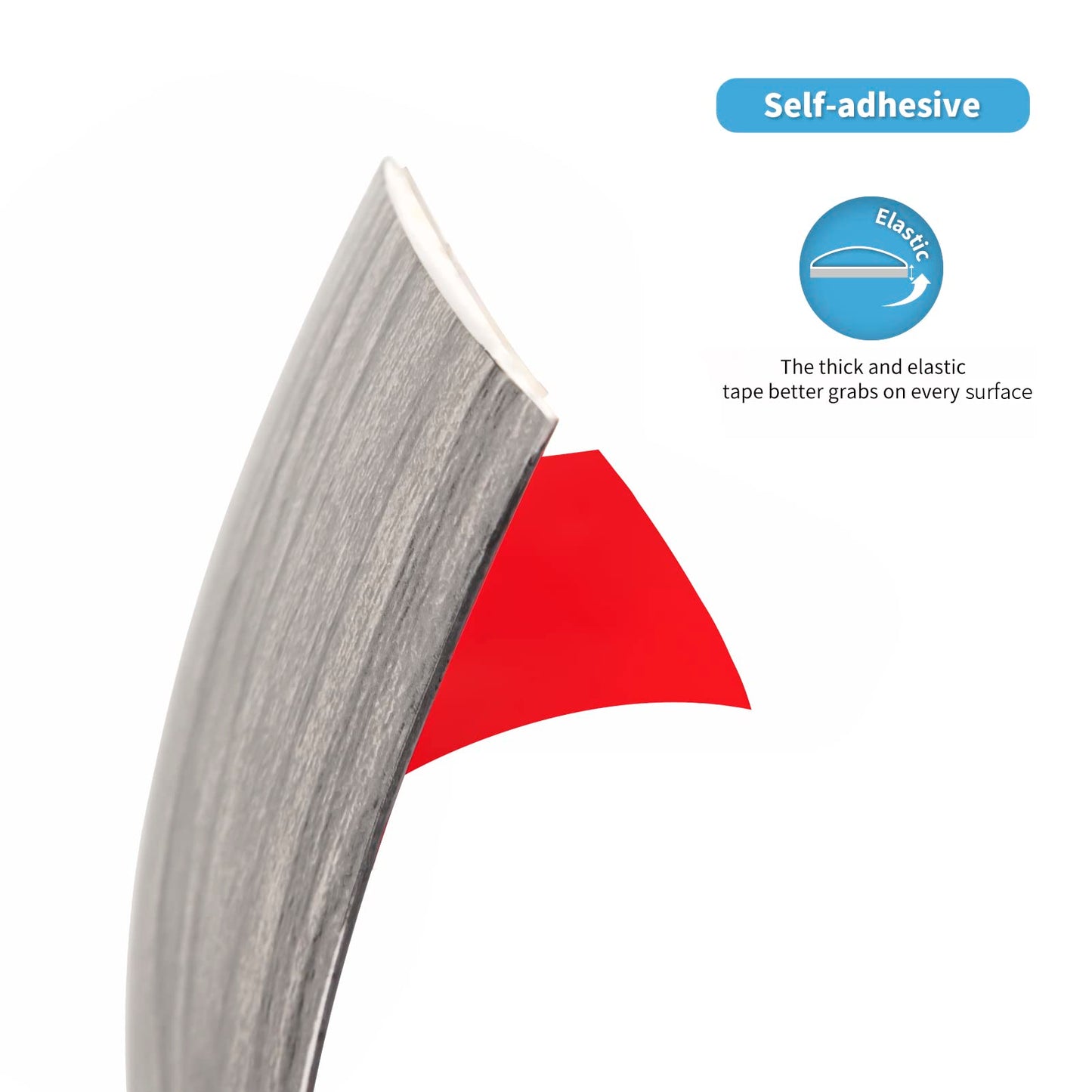 Art3d Self Adhesive Vinyl Floor Transition Strip,Laminate Floor Strip Floor Flat Divider Strip for Joining Floor Gaps,Carpet Threshold Transition,Floor Tiles（10 FT, 1.57in, Gray）
