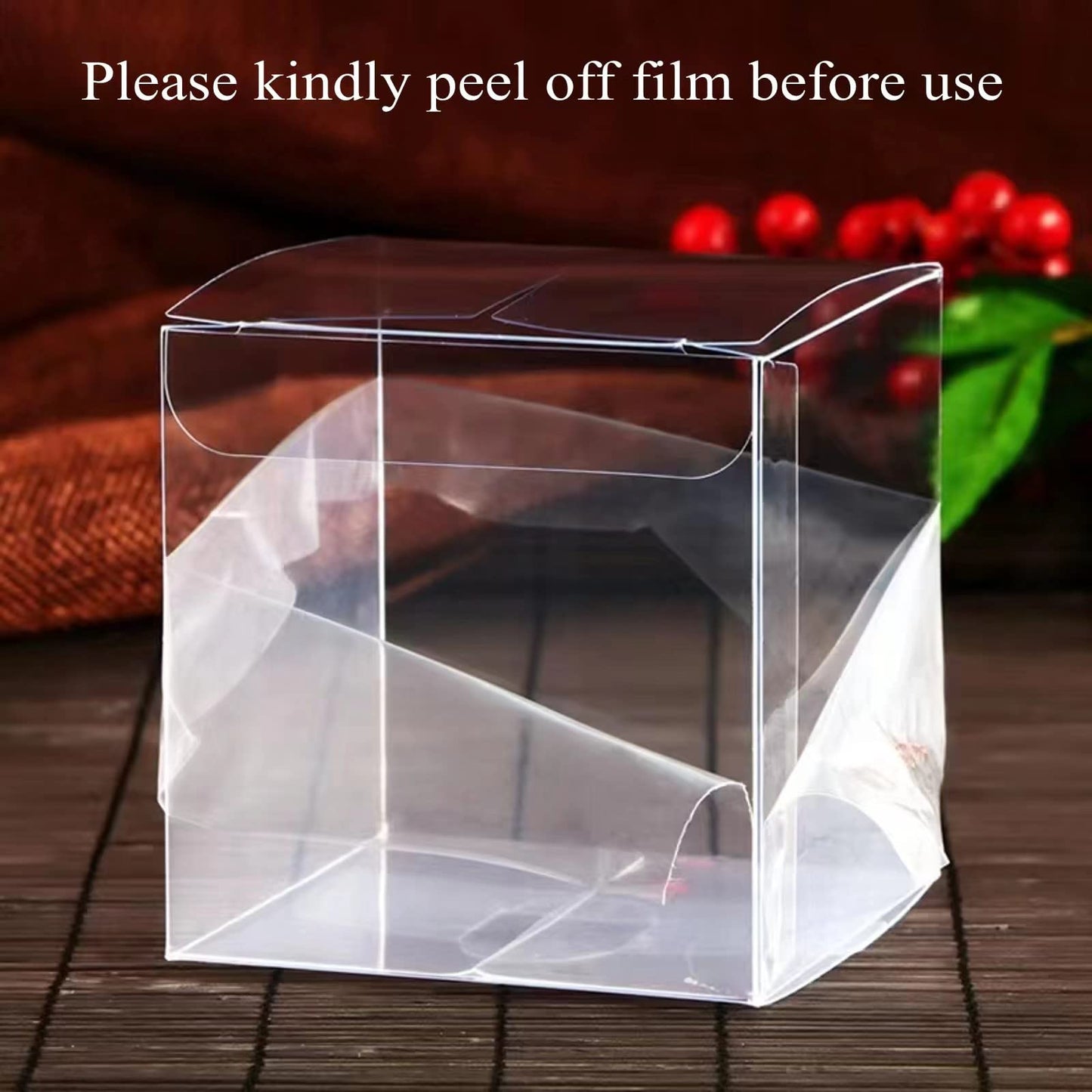 RomanticBaking 100 Pack 3x3x3 Inch Clear Chocolate Bomb Boxes - Small Gift, Cupcake, Candies, Birthday, Wedding, Party Favor Boxes (3IN100)