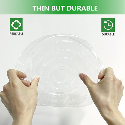16 Pack 10inch/12inch Plant Saucer, Clear Plastic Plant Pot Saucer, No Holes Round Planter Drip Trays for Indoors & Outdoors Garden