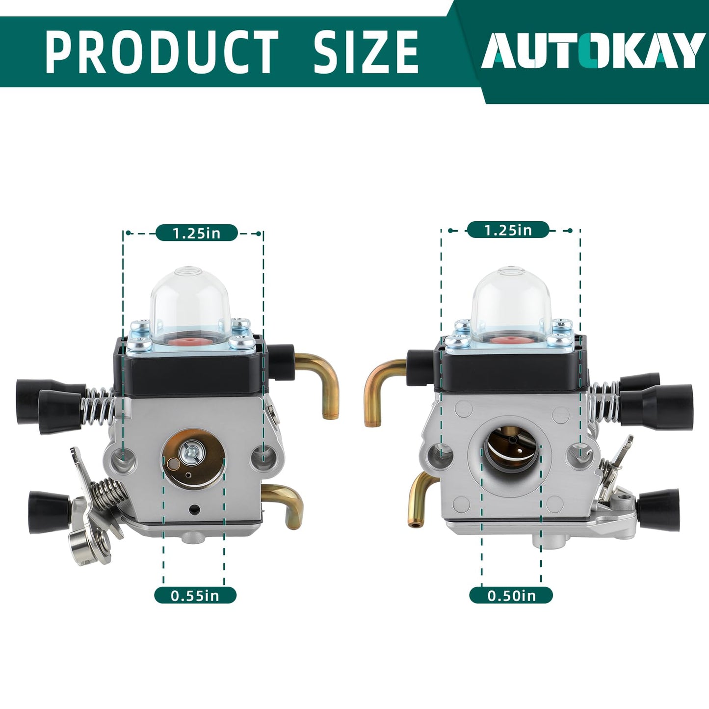 AUTOKAY C1Q-S97 Carburetor for Stihl FS38 FS45 FS46 FS55R FS55RC KM55 HL45 FS45L FS45C FS46C FS55C FS55 Carb Weed Eater with Air Fuel Filter Tune-up Kit