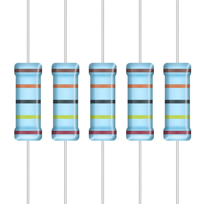 ALLECIN 5W Metal Film Resistor Kit from 1 Ohm to 1M Ohm 25 Values 5 Watt 1% Resistors Assortment