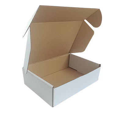 zmybcpack 30 Pack 7x5x2 inch Small Shipping Boxes Mailers, White Corrugate Cardboard Shipping Box Literature Mailer Box for Mailing, Packing, Shipping