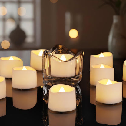 AMAGIC 48 Pack Battery Operated Flameless LED Candle Tea Lights, Fake Electric for Wedding Centerpiece Table Decor, Votive, Halloween, Christmas, Home Decor