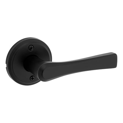 Weiser Katella Matte Black Dummy Door Handle, Reversible One Sided, Individual Closet and French Door Non-Turning Door Handle