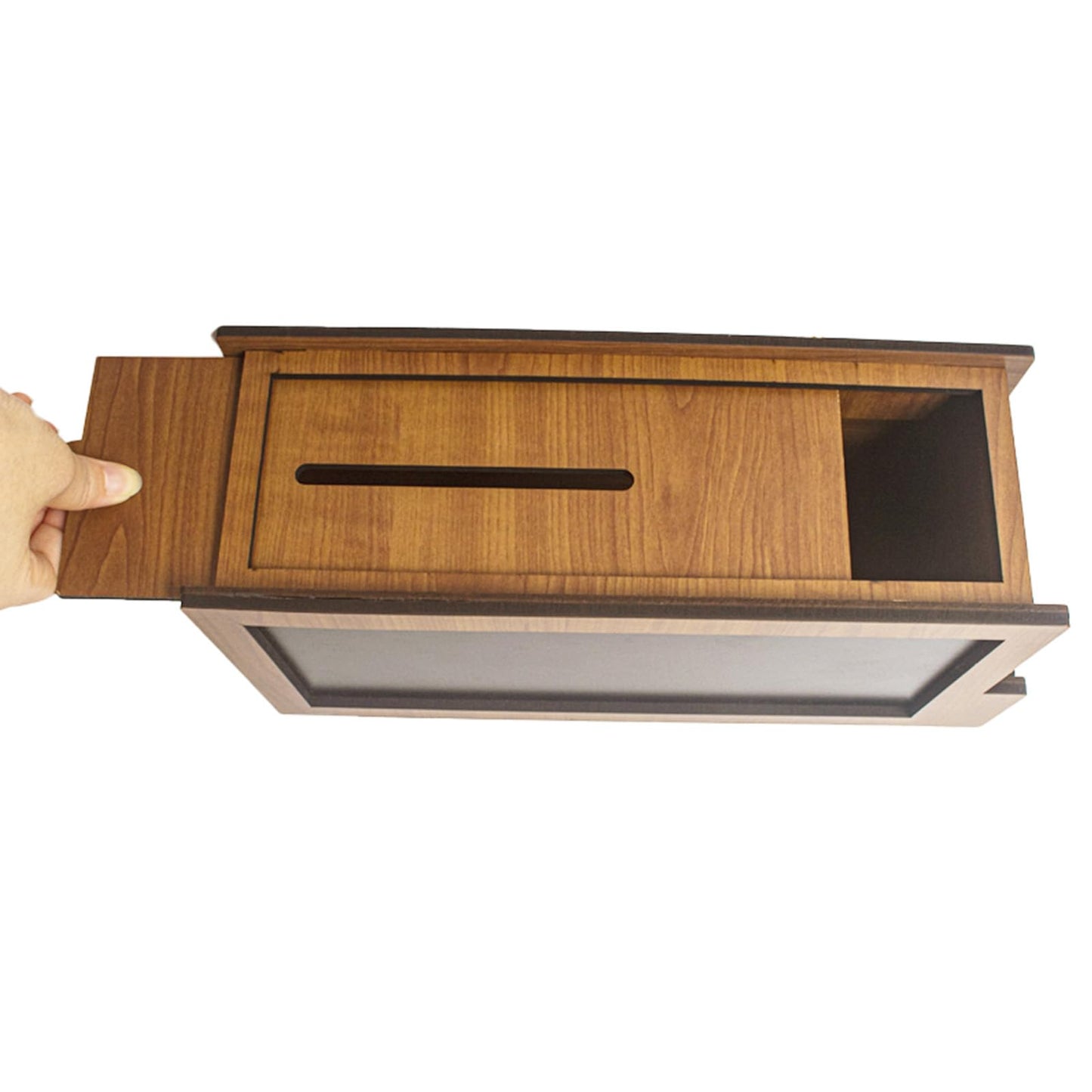 SHU MEI Multifunctional Wooden Suggestion Box with Chalkboard - Durable Donation/Tip/Voting/Storage Box for School, Office, Church, Community Center