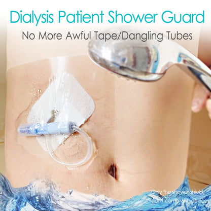 Waterproof Shower Bandage Protector [Pack of 50], 6"x8" Dialysis Catheter Shower Cover Wound PD Peritoneal Dialysis Chemo Port Chest Feeding Tube G-Tube PICC Line Film Dressing