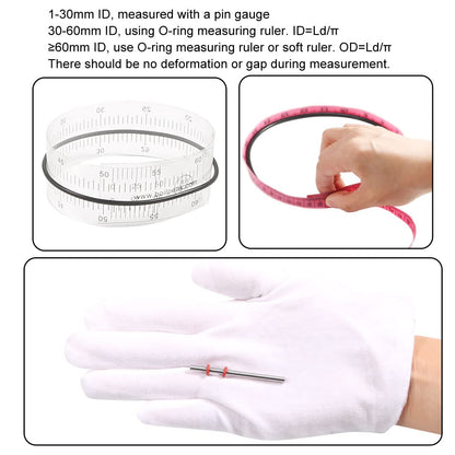 uxcell Silicone Rubber O-Ring Assortment Kit 225 Pieces 15 Sizes Metric VMQ Sealing Gasket Set, Red