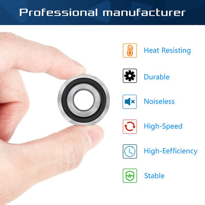 10 Pack Flanged Ball Bearings ID 3/4" x OD 1-3/8", for Lawn Mower, Wheelbarrows, Carts & Hand Trucks Wheel Hub, Replacement for, JD AM118315, AM127304, Toro 110513, 251-210, Replacement 532009040 etc