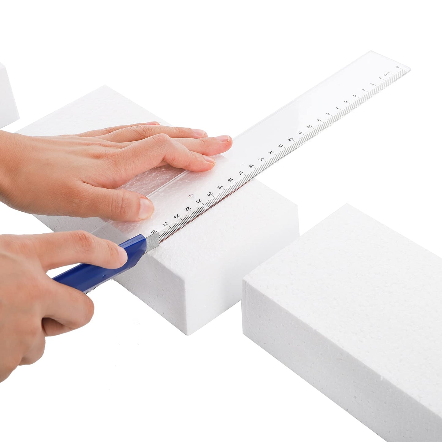 YOUEON 12 Pack Rectangle Styrofoam Blocks, 8 x 4 x 2 Inches Foam Blocks Craft Foam Block, Foam Bricks for Arts and Crafts, Modeling Centerieces, White