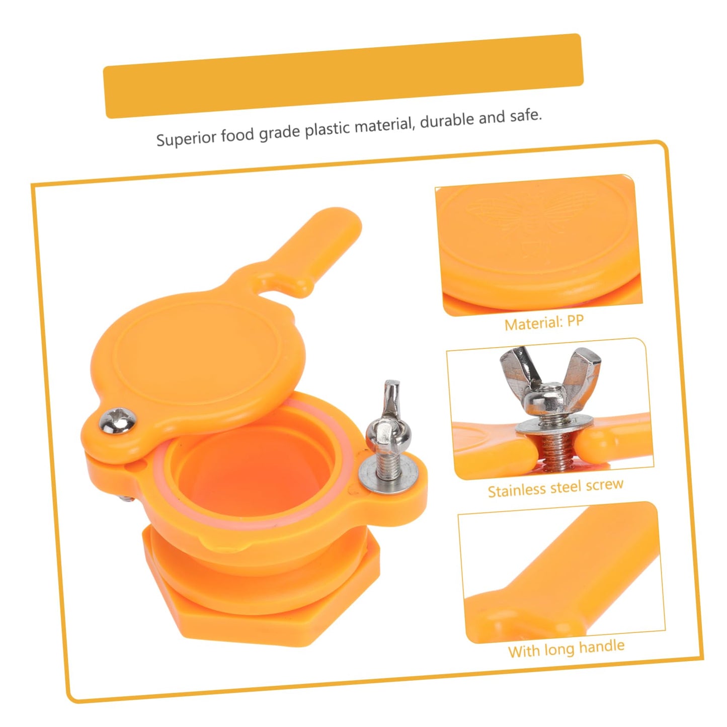 SUPVOX Honey Gate Tap 4.72 Inch Food Grade Plastic Spout with Removable Bracket for Honey Extractor Bucket Bottling Tool Beekeeping Supplies