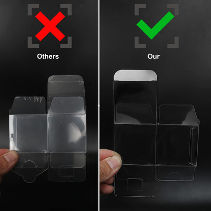 COTOPHER 60 Pcs Clear Favor Boxes, 2x2x2 Clear Gift Boxes Party Favor Boxes Mini Transparent Cube Macaron Candy Boxes for Wedding Favors Baby Shower