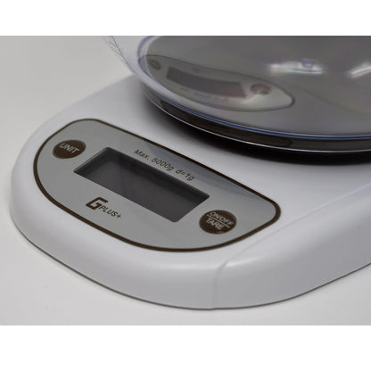 Digital Kitchen Scale with Removable Bowl, 5000g/11lb Capacity, 0.1oz Accuracy, Cooking/Baking/Weight Loss, 2 Modes, Tare Feature - Batteries Included