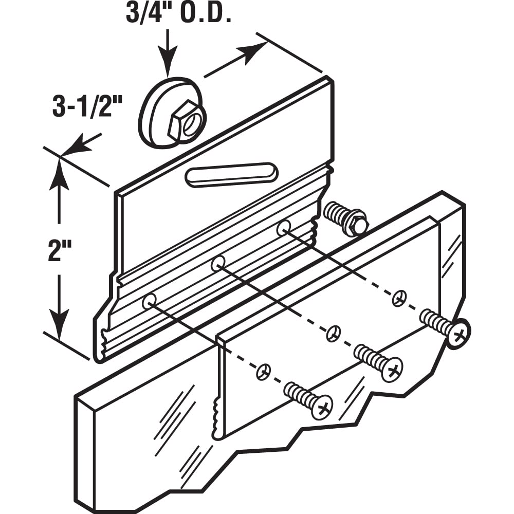 Prime-Line Products M 6053 Shower Door Bracket and Roller, Frameless