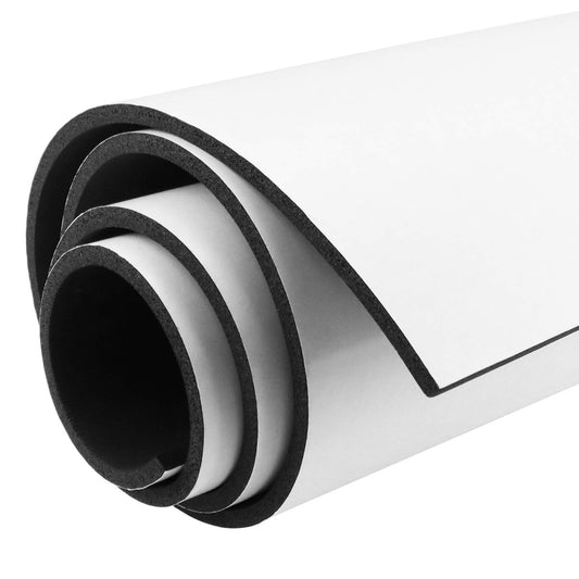 Storystore Neoprene Sponge Foam Rubber Sheet, 1/4" Thk X 12" W X 59" L Black Closed Cell Foam Roll with Self-Adhesive, Easy Cut DIY Gaskets Crafts Multi-Function Soundproof Foam Insulation Roll
